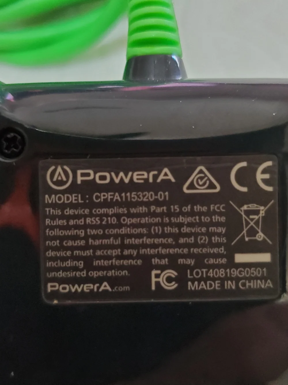 PowerA Xbox One bright green